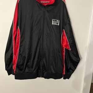 Vintage 2000s title boxing jacket Black and Red Zip-Up. Sz XL
